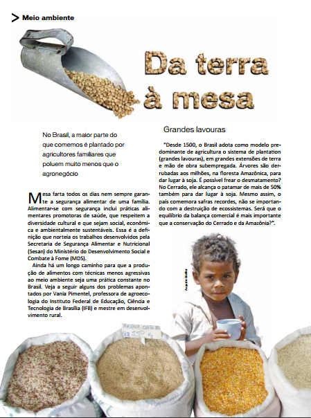 Capa da matéria da terra a mesa